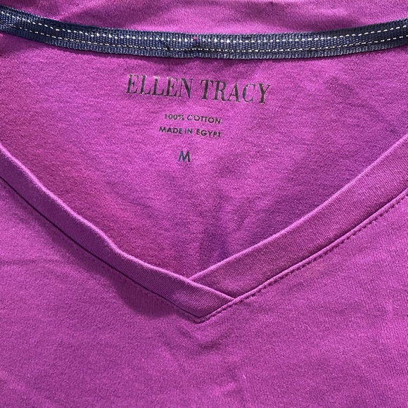 Purple Haze Egyptian Cotton 3/4 Sleeves Casual Top - Picture 4 of 4